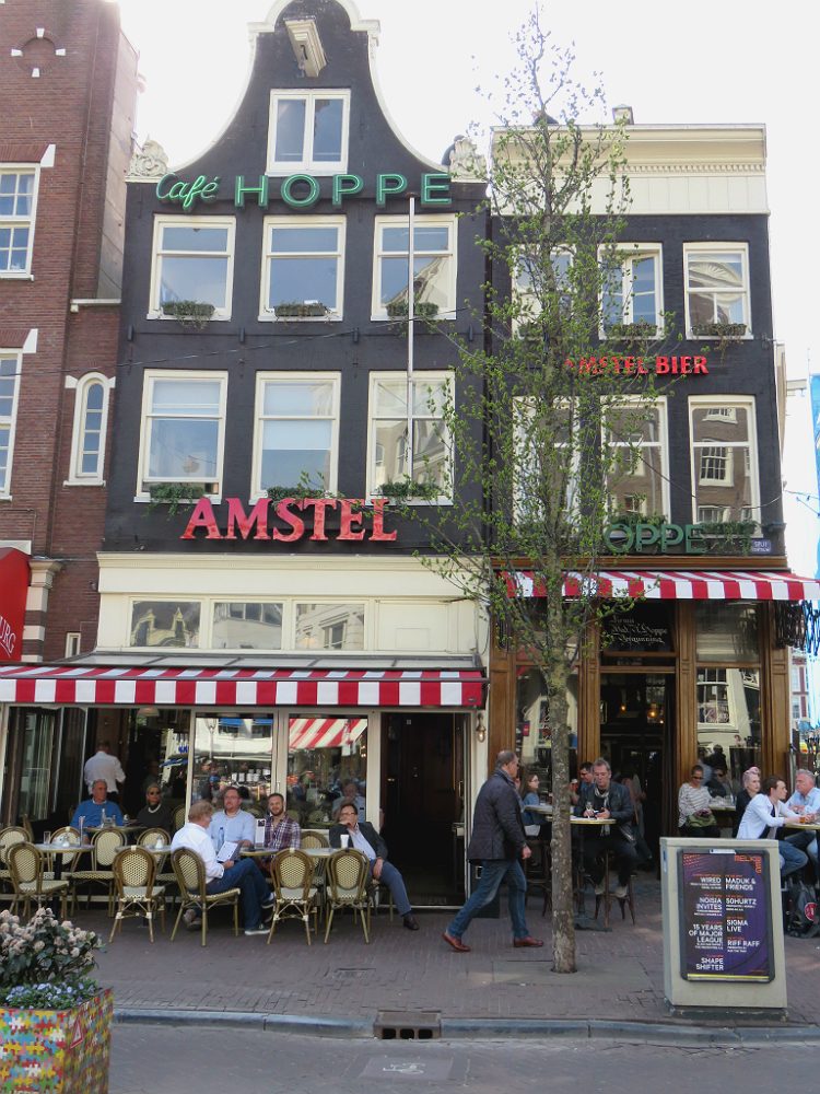 Café Hoppe, a historic brown café on the Spui in Amsterdam